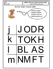 okuma yazmaya geçiş çalışmaları büyük küçük harf